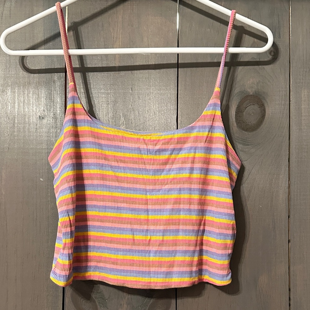 BP Striped Multicolor Crop Top